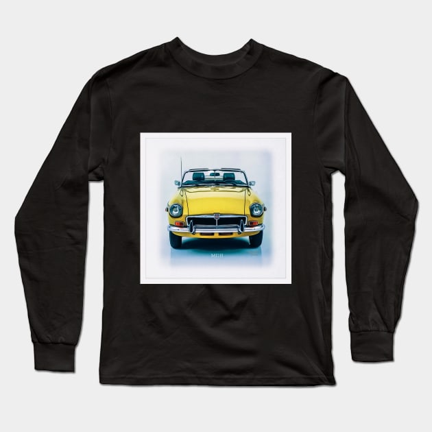 MG B Yellow one Long Sleeve T-Shirt by AaaahEeeekStudio